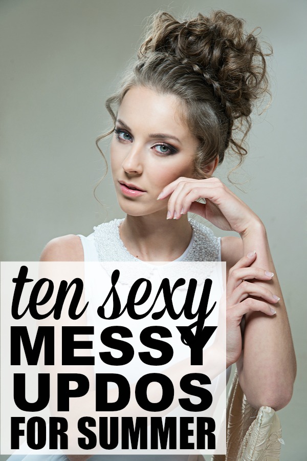 If you love the simplicity of maxi dresses and flip flops during the summer months, but don't have the time required to get sexy beach waves each morning, this collection of messy updos for summer is for you!