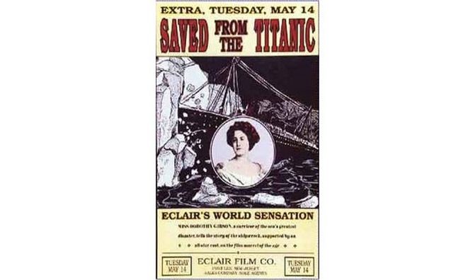 25. Первый фильм о «Титанике» был снят меньше, чем через месяц после катастрофы, и главную роль в нём сыграла актриса, выжившая в кораблекрушении. интересно, кораблекрушение, титаник