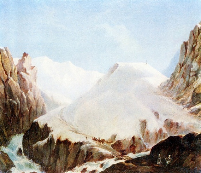 Крестовая гора. Масло. (1837-1838 г.г.). М.Ю. Лермонтов.