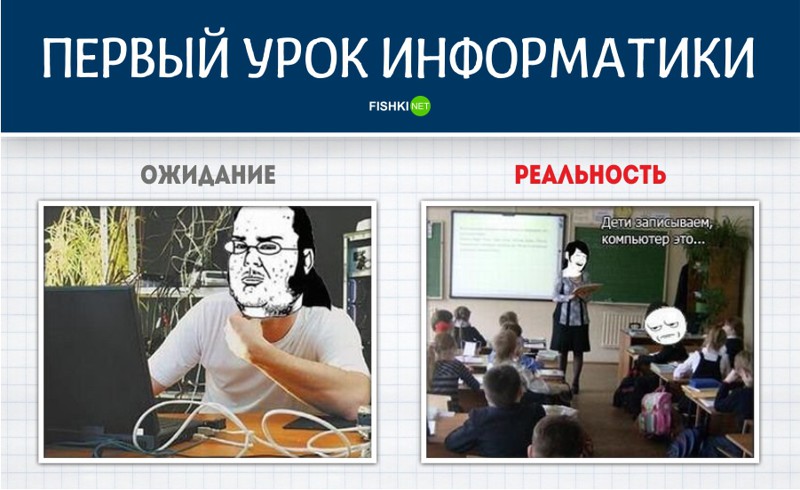 Жизнь в школе. Ожидание - реальность ожидание, опять двойка, реальность, школа