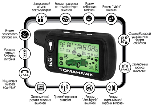 сигнализация томагавк инструкция 434mhz frequency