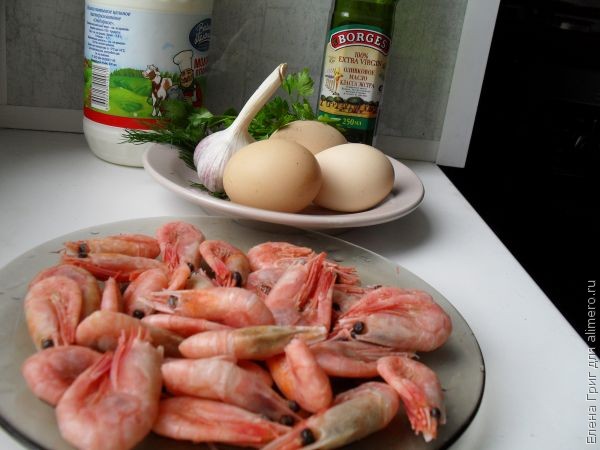 Омлет с креветками