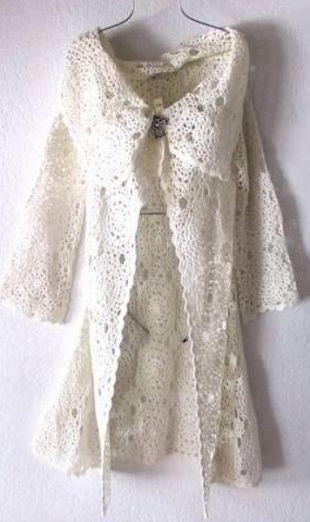 Кардиган из круглых мотивов