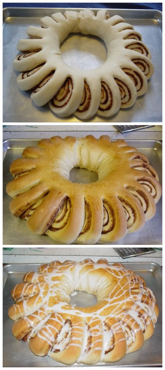 Cinnamon Wreath Bread - my mom made these, but they were called Swedish Tea Rings: 