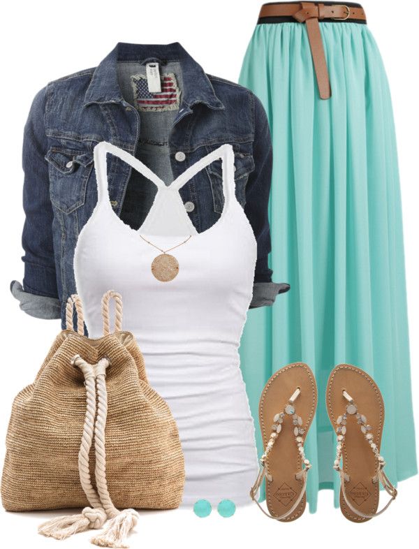 35 Pretty Maxi Skirt Outfits Polyvore Combinations This Summer - Be Modish - Be Modish @veronicalewi
