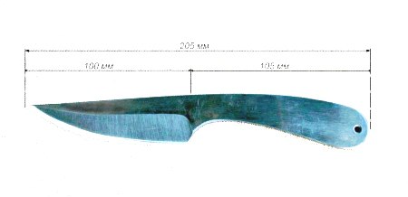 Чертежи трёх метательных ножей: акбар, шмель и морпех