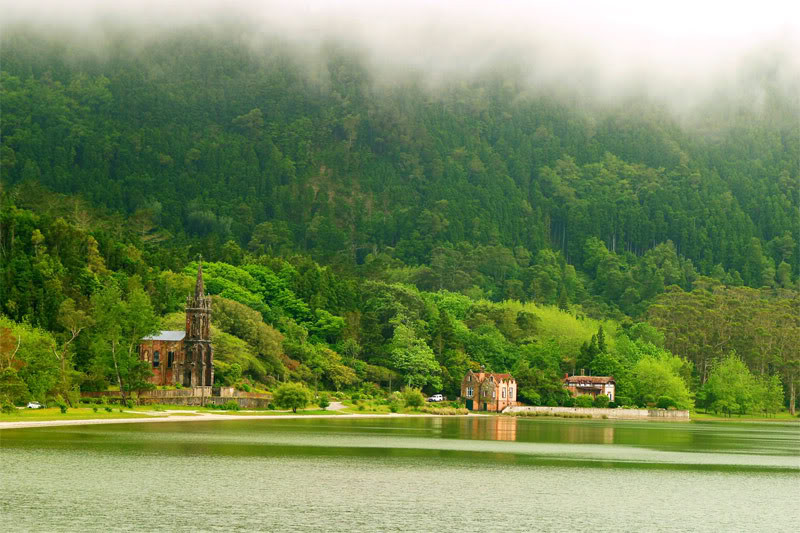 Lagoa das Furnas красота, озера, природа