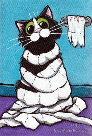Весёлые коты (16 рисунков)