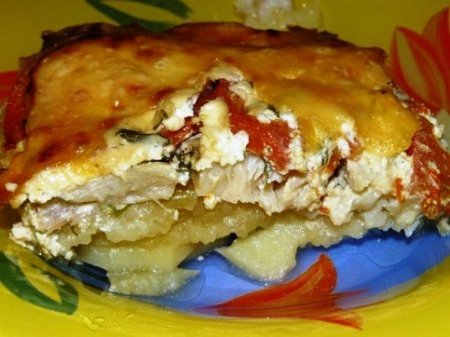 Картофельная запеканка с рыбкой.