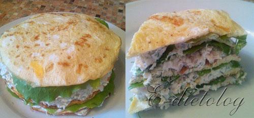 Нежнейший белковый торт с куриной грудкой Нежнейший белковый торт с куриной грудкой
