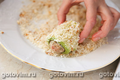 Фотографии рецепта Рулетики из кабачков с куриной котлетой, 10 Рулетики из кабачков с куриной котлетой, Шаг 10