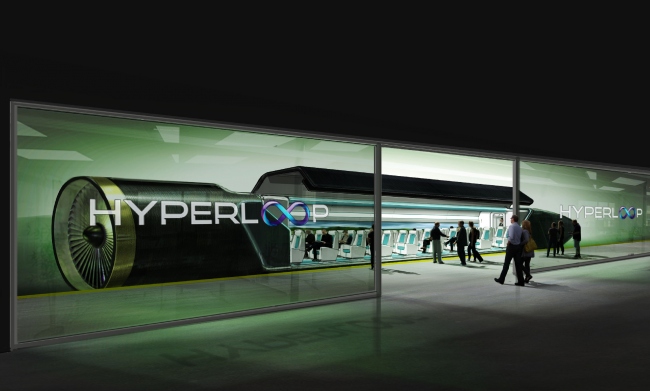 Станция Hyperloop, эскиз, 2015 © Hyperloop, SpaceX Станция Hyperloop, эскиз, 2015 © Hyperloop, SpaceX