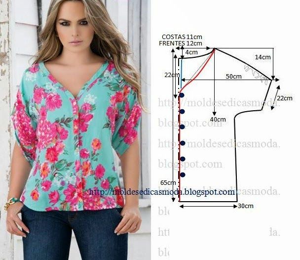 Moldes Moda POR Medida: BLUSA Facil DE FAZER - 26