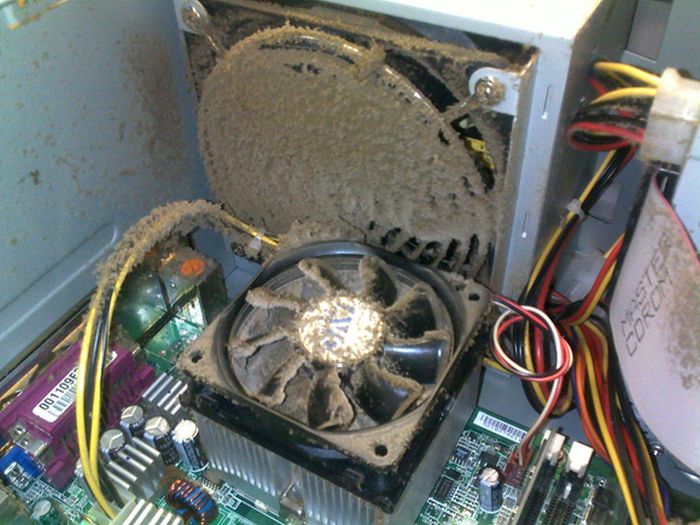Страх и ужас компьютер, пылесос, пыль