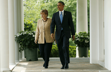 Канцлер Германии Ангела Меркель и президент США Барак Обама.