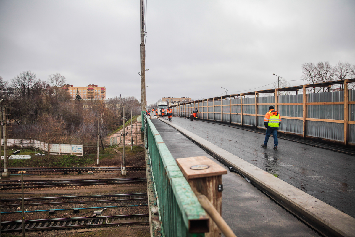 Ремонт моста через Октябрьскую ж/д в Клину завершается. Еще два обновят в 2020 году