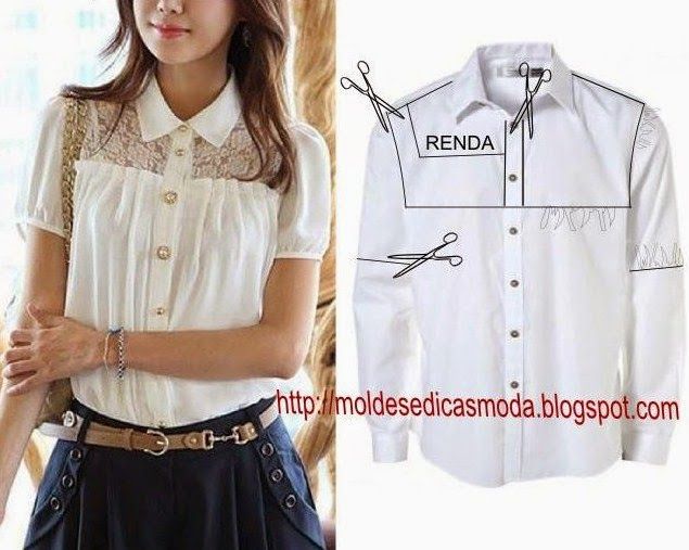 Moldes Moda POR Medida: RECICLAGEM DE Camisa - 6