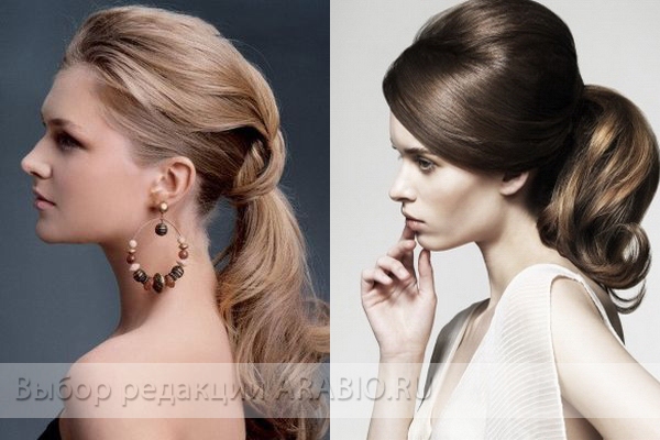 Прически с начесом типа конский хвост