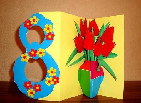 Поделки своими для детей на 8 марта Поделки своими для детей на 8 марта