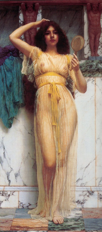   .  / John William Godward. The Mirror