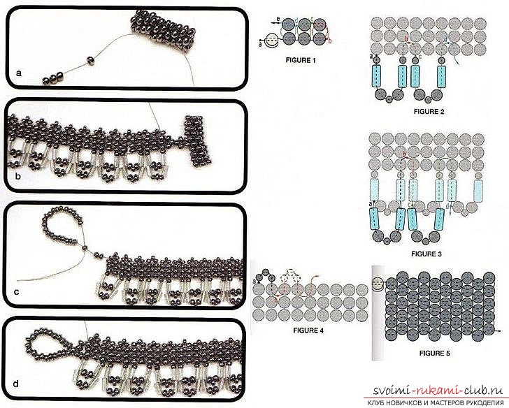 Различные схемы плетения колье из бисера. Украшения на шею, созданные при помощи разных способов бисероплетения.. Фото №10