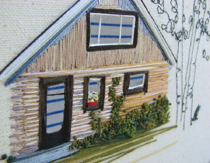 Серия вышитых картинок «Dwellings» («Жилища»). Серия вышитых картинок «Dwellings» («Жилища»).