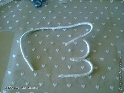 Мастер-класс Поделка изделие Моделирование конструирование МК лебедя Клей Проволока Сутаж тесьма шнур фото 7