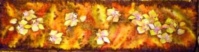 Дикие Орхидеи(шарф). МК, роспись по батику от Виктории Игнатовой.