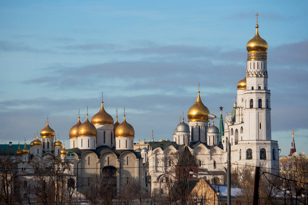 Благовещенский собор Кремля в Москве сверху