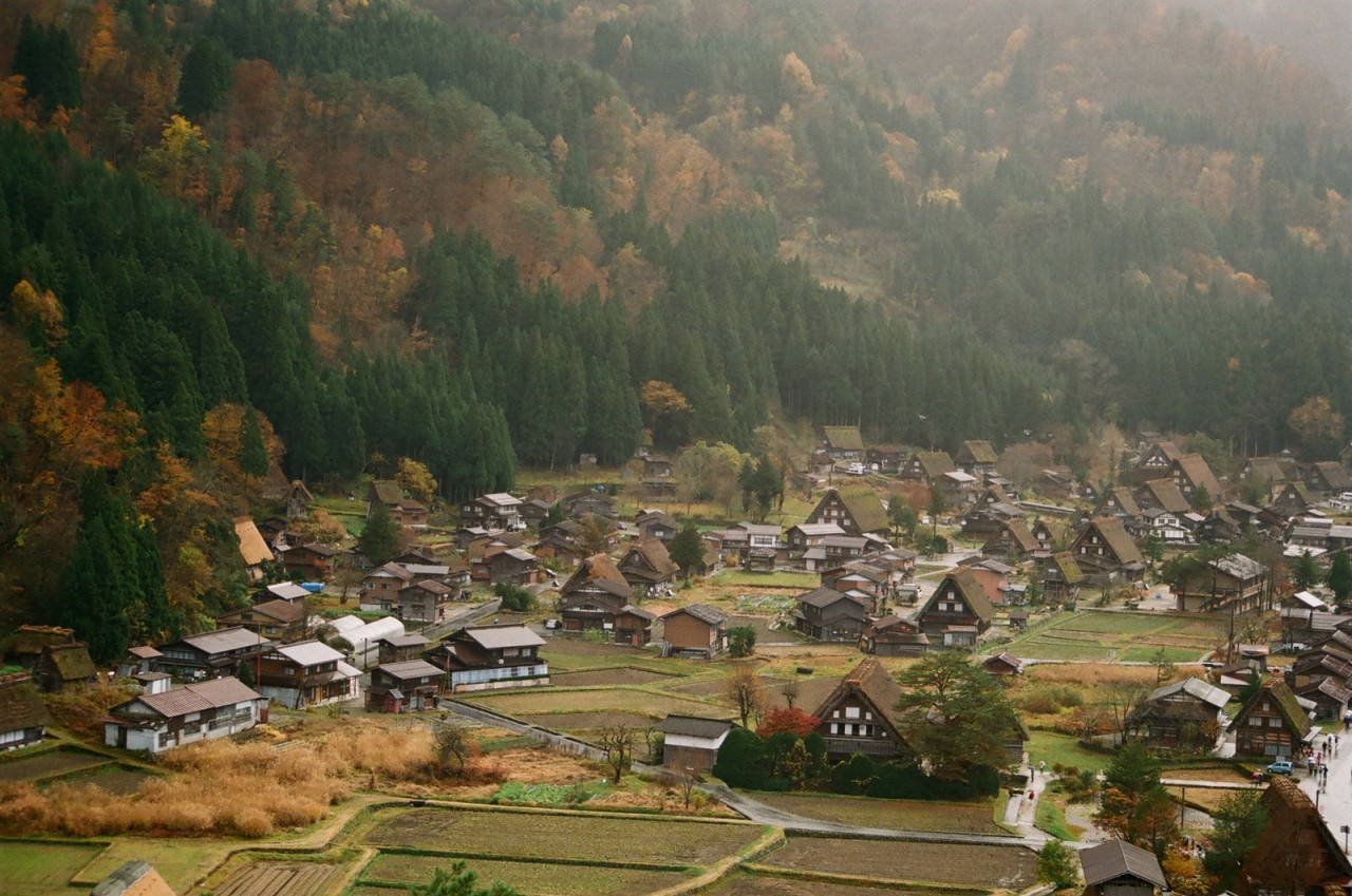 11. Уютная деревня Сиракава, Япония. красота, пенсия, природа