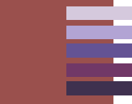 Сочетание коричневого цвета с оттенками фиолетового