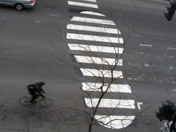 Прикольные пешеходные переходы (10 фото) прикол, факты