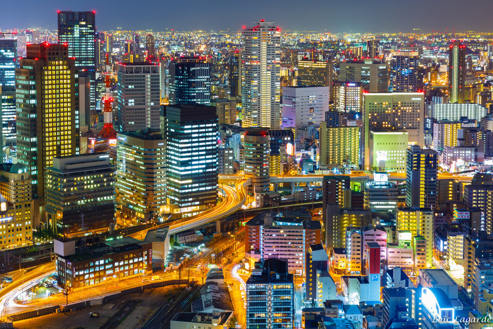 7. Город Осака будто из какой-то компьютерной игры путешествие, фотография, япония