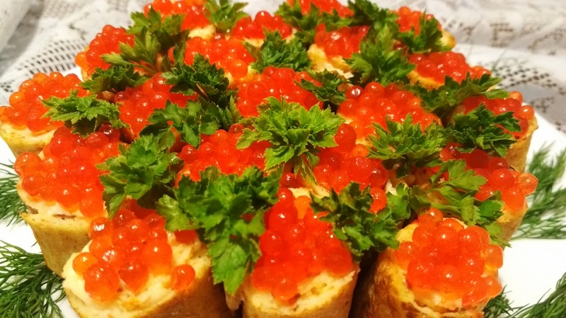 канапе с икрой