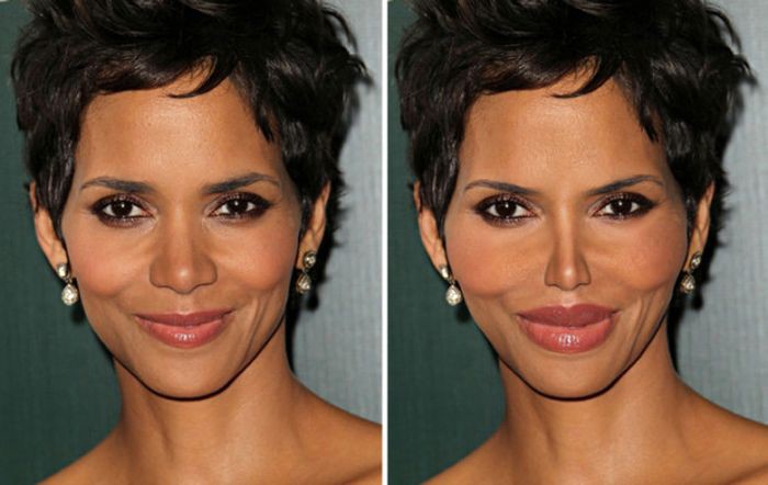 6. Хэлли Берри (Halle Berry) 6. Хэлли Берри (Halle Berry) лицо, пластика, фотошоп