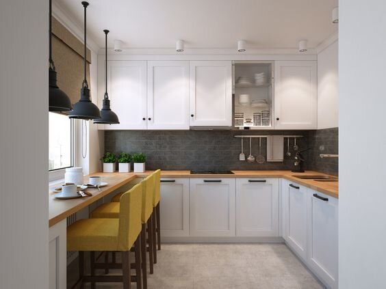 В многоквартирных домах современной постройки действуют уже новые стандарты кухонных помещений, поэтому у их жильцов редко возникают проблемы с обустройством.-6