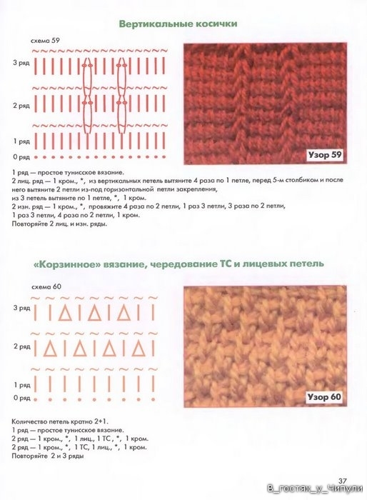 Книга: Тунисское вязание. Техника, узоры, модели. Т.П. Абизяева.