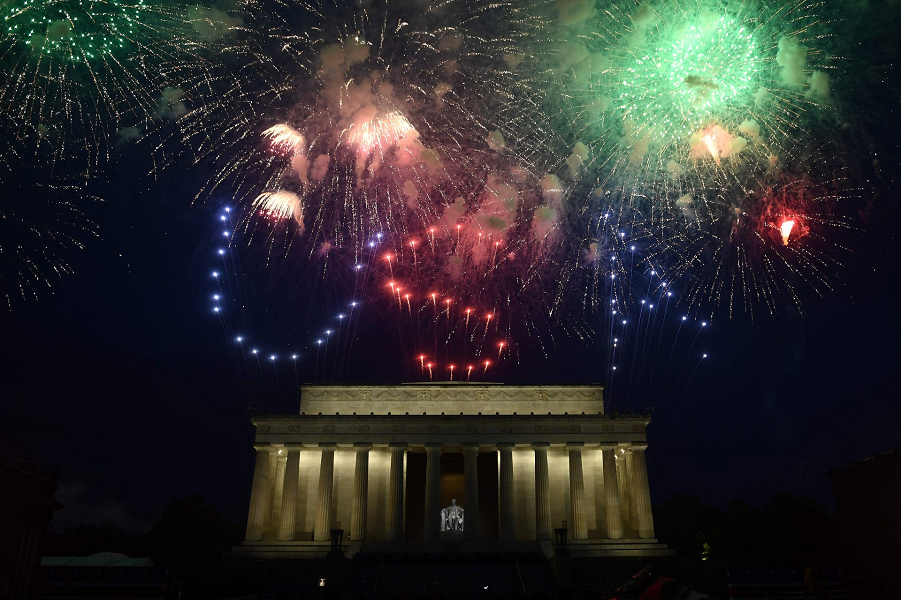 Fireworks explode over the Lincoln Memorial during the Fourth, July 4, 2019. Brendan Smialowski, AFP, Getty Images.png Fireworks explode over the Lincoln Memorial during the Fourth, July 4, 2019. Brendan Smialowski, AFP, Getty Images.png