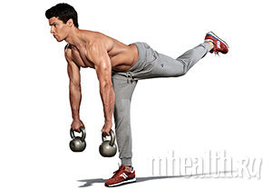 Растянись Фото 2 - Становая тяга с гирями: прокачай мышцы всего тела сразу