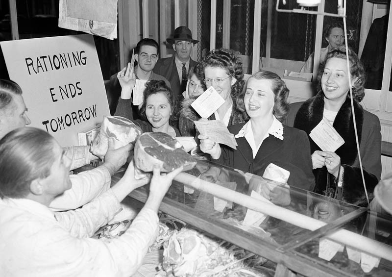 1945. Отмена нормирования мяса. Сиэтл Увидеть, исторические, фото