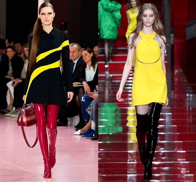 Слева — Christian Dior, справа — Versace