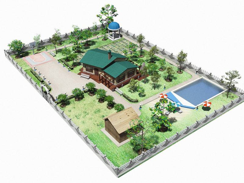 Функциональное планирование територии катеджи 50 соток