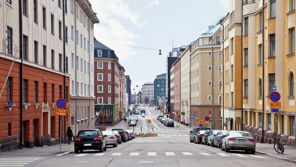 На одной из улиц в Хельсинки