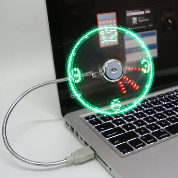 Часы-вентилятор USB LED Fan Clock - один из лучших гаджетов-новогодних подарков для мужчин