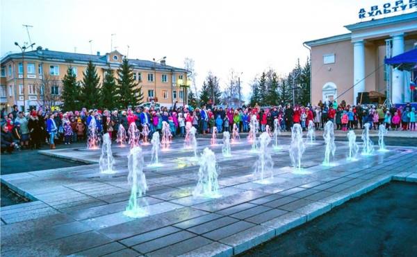 В Красноярском крае установили сухой фонтан