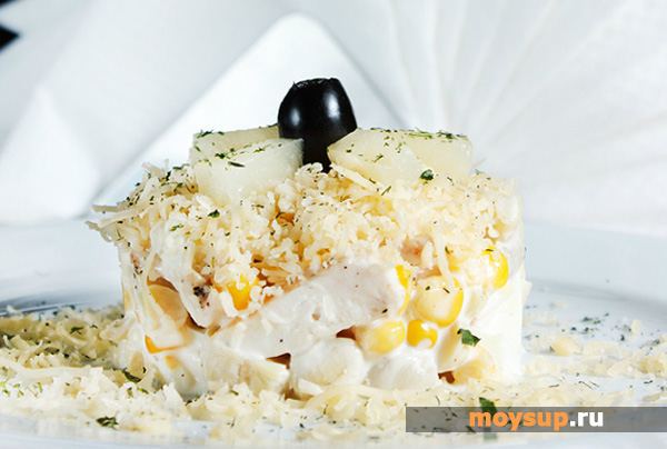 Салат сыр ананас рецепт с с курицей с Салат сыр ананас рецепт с с курицей с