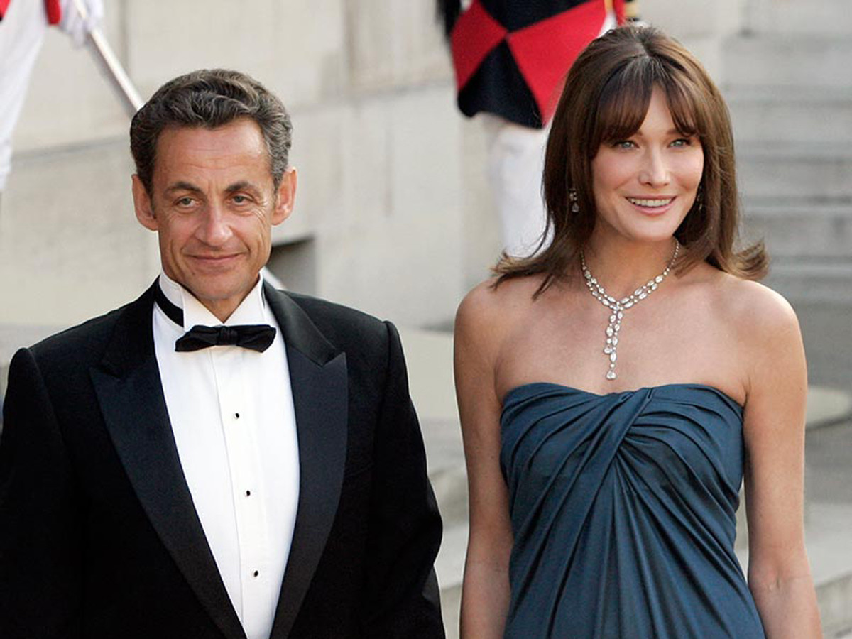 Карла Бруни и Николя Саркози женщина, знаменитости, мужчина, рост