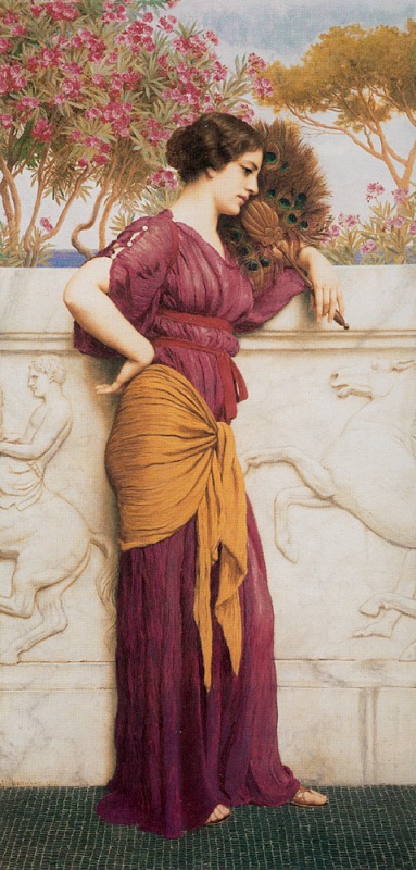   .   / John William Godward. The Peacock Fan
