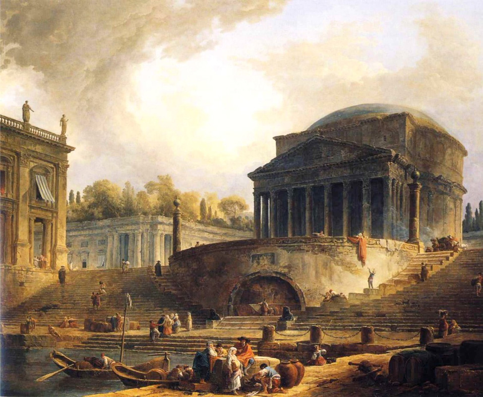 Вид на порт Рипетта в Риме (1766)