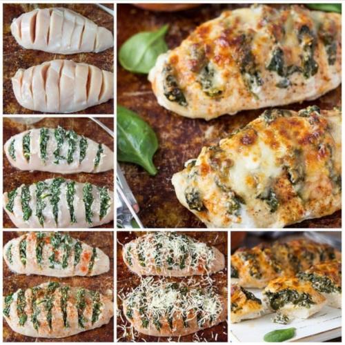 Куриные грудки со шпинатом. Куриные грудки со шпинатом.